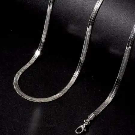 Handcrafted 92.5 Sterling Silver Unisex Snake Chain